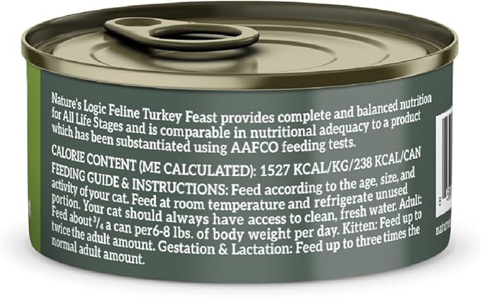 Nature'S Logic 24 Count Feline Turkey Canned Food, 24-5.5 Oz-Mewly Pet