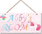Personalized Sign Unicorn Themed Girls Room Decor, Unicorn Lovers,Custom Name Unicorn Room Wall Decor Decorative Plate for Kids Room Little Man Cave