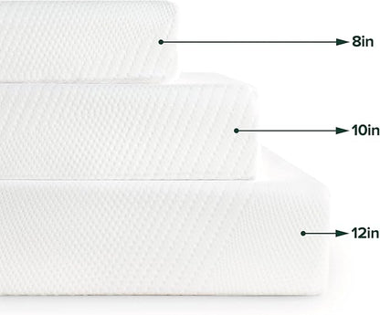 ZINUS 8 Inch Green Tea Essential Memory Foam Mattress, Twin, Mattress in A Box, Affordable Mattress, CertiPUR-US Certified