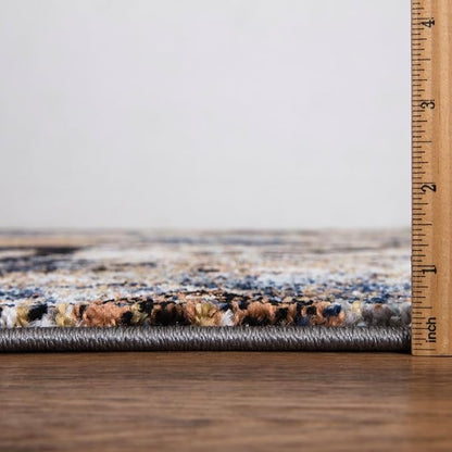 Keen Home Design Area Rugs - 2x18 Non-Shedding, Abstract Rugs for Kitchen, Living Room, Bedroom, Dining Room, Entryway - Size: 2'8" x 18', Multi