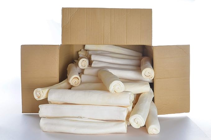 Brazilian Pet Premium Retriever Rolls 10-11 inches (10 Pack),100% Natural Dog Treat Chew. No Artificial Preservatives-Mewly Pet