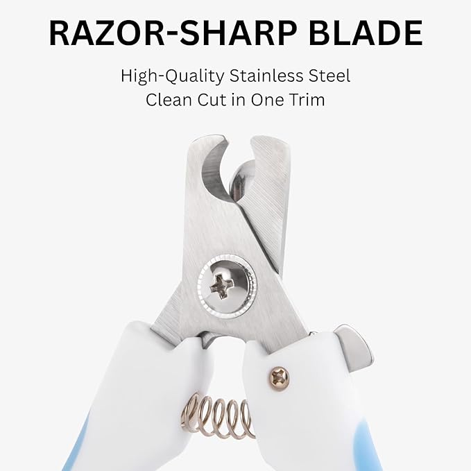 AIXINPET Dog & Cat Nail Clippers and Trimmers - with Free Nail File, Protective Guard to Avoid Over Cutting, Extra Sharp Blade - Suitable for Small to Large Dogs & Cats, Birds and Rabbits (Large)-Mewly Pet