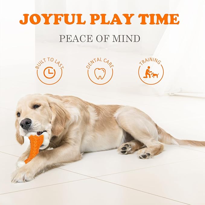 Dog Toys 2 Pack, Dog Toys for Aggressive Chewers Large Breed, Aggressive Chew Toys for Large Dogs (2 Pack)-Mewly Pet