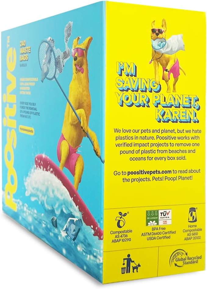 100% Certified Home Compostable Dog Poop Bags - ASTM D6400 & AS 5810 Compliant Dog Waste Bags, 240 bags, 16 rolls, unscented-Mewly Pet