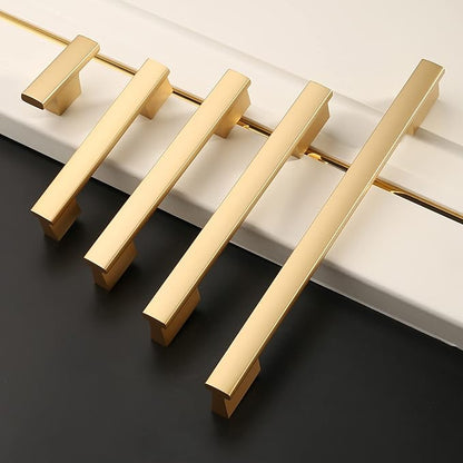 Asidrama 10 Pack 7 Inch(177mm) Brushed Gold Cabinet pulls Kitchen Cabinet Handles, Cabinet Pulls Gold Kitchen Cabinet Hardware for Cupboard Drawer Pulls