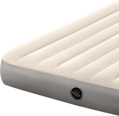Intex Unisex's Queen Dura-Beam Series Single High Airbed, Taupe/Grey, One Size