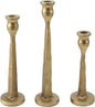 Heavy Duty Cast Iron Antique Brass Gold Candlestick Holders Set of 3,Tall Taper Candle Holders,Table Vintage Decor Centerpiece Candle Holders for Fireplace Party Dining Home