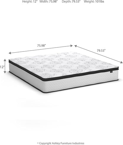Ashley Chime King Mattress Hybrid 12 Inch Firm Memory Foam for Pressure Relief, Mattress In a Box with Cooling Gel, Fiberglass Free
