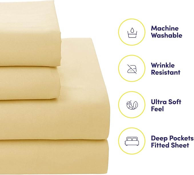 Sweet Home Collection 7 Piece Comforter Set Bag Solid Color All Season Soft Down Alternative Blanket & Luxurious Microfiber Bed Sheets, Sorento, Full