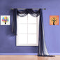 Warm Home Designs Extra Long Navy Blue Sheer Window Scarf. Valance Scarves are 54 X 216 Inches. Great As Wedding Arch Draping Fabric, Bed Canopy Or for Decorative Project. AM Navy 216"