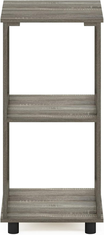 Furinno Romain 2-Tier Tall End Table, French Oak