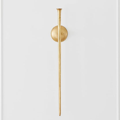 Z Gallerie Aspar Wall Sconce Long Candle Holders in Gold Finish, Retro Chic Wall Decor for Living Room, Dining Room & Bathroom, Vintage Candle Wall Sconce with Timeless Appeal(Candles not Included)