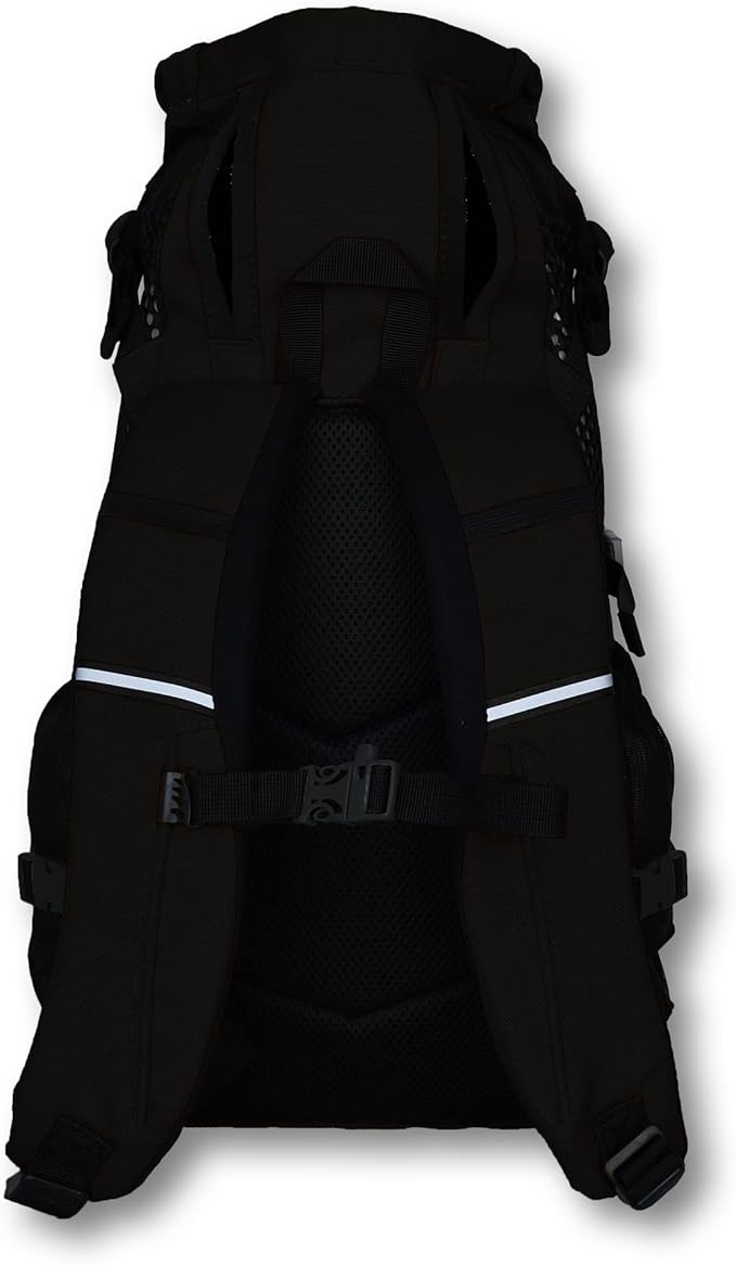 K9 Sport Sack Plus 2 - Small, Jet Black - Ideal for Dogs 13-16” Long - Adjustable, Backpack-Style Carrier with Multi-Functional Storage Pack, Thick Shoulder Straps & Padded Back Panel-Mewly Pet