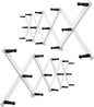 WEBI Accordion Wall Hanger,Expandable Wooden Hat Rack for Wall Mounted Coat Rack,Accordion Hat Hooks Holder for Baseball Caps,14 Peg,Black on White,2 Packs