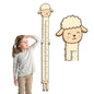 Personalized Growth Chart for Wall, Wooden Height Chart for Kids, Cute Height Measurement for Child/Girls/Boys, Baby and Toddler's Playroom/Kid's Room/Nursery Decor, Sheep