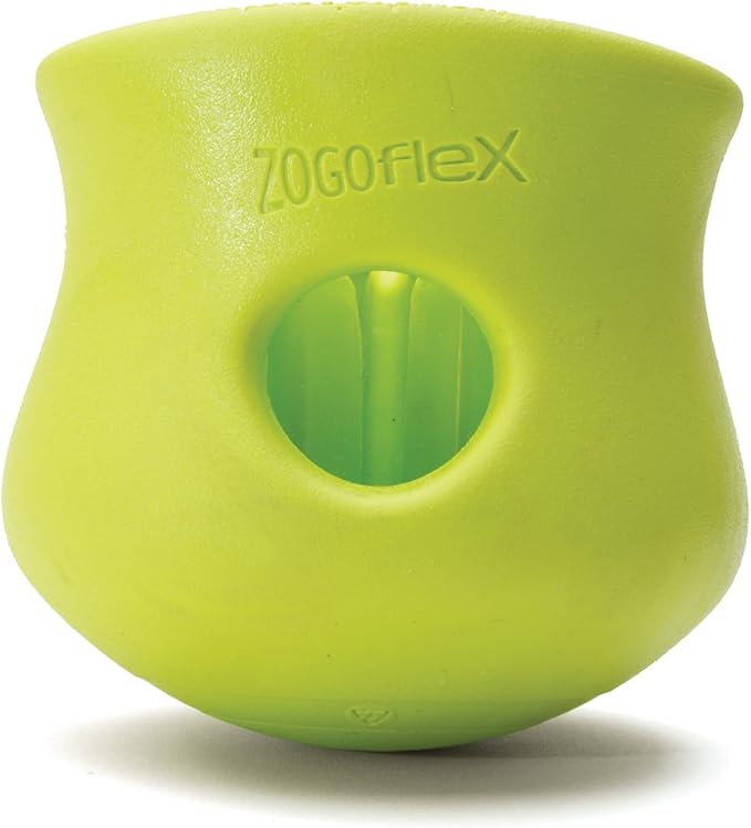 WEST PAW Zogoflex Toppl Treat Dispensing Dog Toy Puzzle – Interactive Chew Toys for Dogs – Dog Toy for Moderate Chewers, Fetch, Catch – Holds Kibble, Treats, X-Large, Granny Smith-Mewly Pet