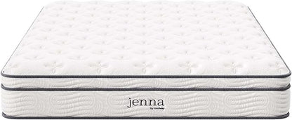 Modway Jenna 10” Innerspring and Memory Foam Queen Mattress With Individually Encased Coils