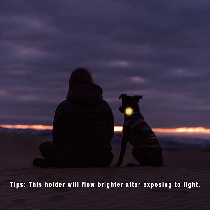 Airtag Holder for Dog Collar, Cibaabo Silicone Air Tag Case Cover Compatible with Apple Airtags for 0.8-1.2inch Cat Pet Collar Harness Loop-Mewly Pet