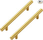 JOY DECOR 30 Pack Cabinet Handles, Gold Cabinet Pulls, 5 in Hole Center Kitchen Cabinet Handles, Stainless Steel T Bar Handles for Dresser Drawers