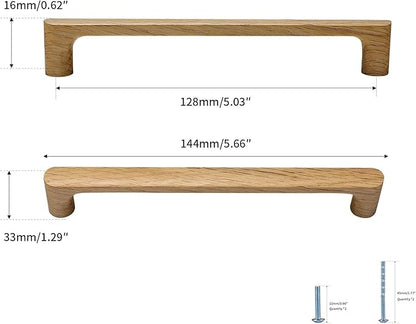 Burlywood Round 5 in 6 pcs Wooden Drawer Pulls Handle pulls for cabinets Kitchen Cabinet Drawer pulls Cabinet Door Pull