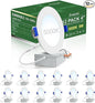 zouzai 12 Pack 4 Inch Ultra-Thin LED Recessed Ceiling Light with Junction Box, 5000K Daylight, 9W Eqv 80W, Dimmable Canless Wafer Downlight, 810LM High Brightness, ETL and Energy Star Certified