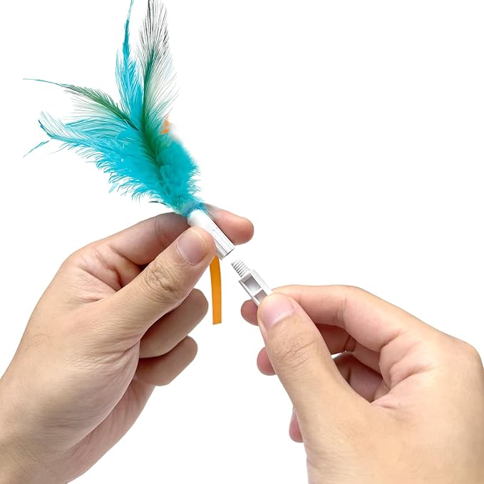 VIWIK Hide and Seek Cat Toy Replacement Feather Wands, 2 pcs Accessoriesis-Mewly Pet