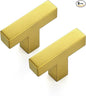 JOY DECOR 6 Pack Cabinet Knobs, Gold Cabinet Handles, 2 Inch Kitchen Knobs, Single Hole Drawer Hardware for Dresser Drawers