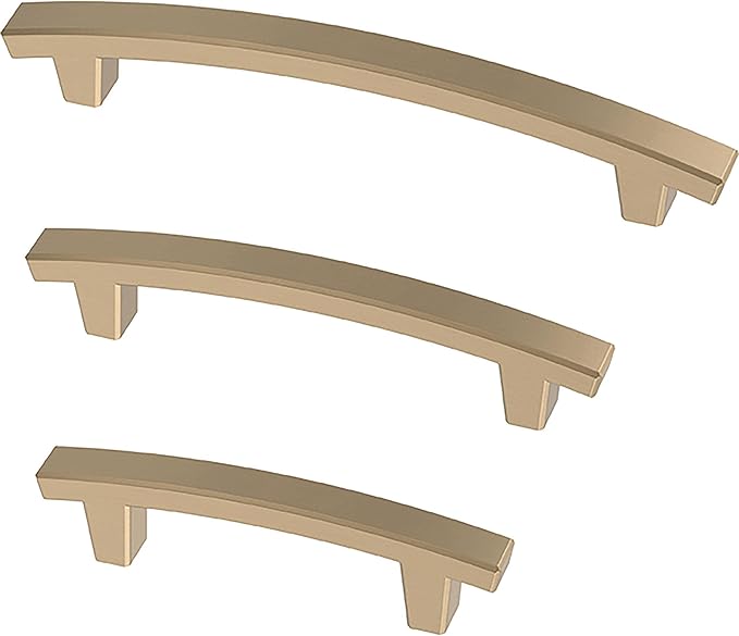 Franklin Brass (10-Pack) – Champagne Bronze Cabinet Handles, 3 Inch Hole Center, Pulls for Drawers, Kitchen Cabinet Door, Dressers | Pierce