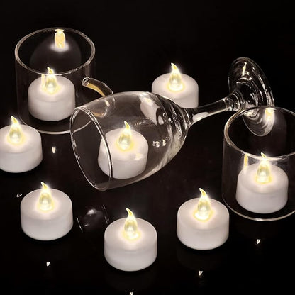Hanzim Tea Light Candles with Remote Control,Flickering Flameless LED Candle,Long Lasting 400+Hours,Battery Operated with Timer for Home Decoration Seasonal &Festival Celebration WarmWhite (5pcs)