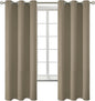 BGment Room Darkening Curtains 63 Inches Long - Grommet Thermal Insulated Drapes Window Treatment Curtains for Bedroom, 2 Panels, 42 x 63 Inch, Cocoa