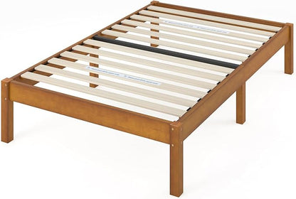 ZINUS Ellie 14 Inch Twin Bamboo Platform Bed Frame, Wood Slat Support, No Box Spring Needed, Easy Assembly, Brown