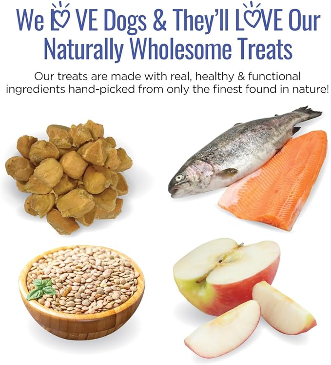 Smart Cookie All Natural Dog Treats - Trout & Apple - Training Treats for Dogs with Allergies, Sensitive Stomachs - Soft Dog Treats, Grain Free, Chewy, Human-Grade, Made in USA - 5oz, Pack of 3-Mewly Pet