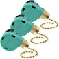 3 Pack Ceiling Fan Switch 3 Speed 4 Wire Zing Ear ZE-268S6 Fan Pull Chain Switch Replacement Speed Control for Ceiling Fan Light, Wall Lamps, Cabinet Light (Brass Color)