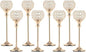 VINCIGANT Pack of 8pcs Candle Holders for Pillar Candles,Gold Candle Holders Bulk Wedding Centerpieces Metal Crystal Candlestick Holders Stand for Table Party Church Decor