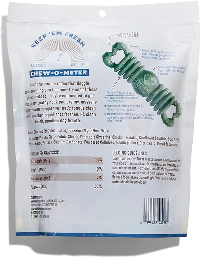 Whole Paws, Grain-Free Dog Dental Chews, Medium (For Dogs 21-50 lbs), 14 Ounce-Mewly Pet
