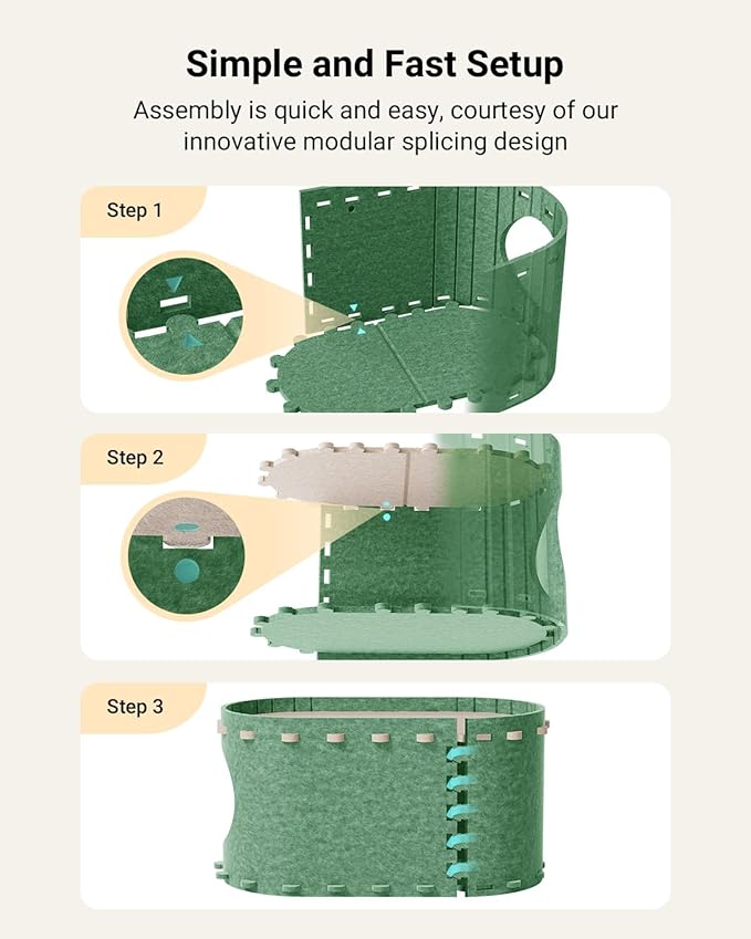 DownyPaws Cat House for Indoor Cats, Cat Bed Cave for Multiple & Large Cats Up to 22 Lbs, Scratch Resistant Peekaboo Cat Caves, Foldable Tunnel Enclosed Bed, PeekaPurr, Forest-Mewly Pet