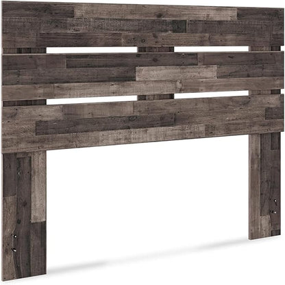 Signature Design by Ashley Neilsville Butcher Block Panel Headboard, Queen, Brown