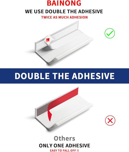 5 Pack 8 inch self Adhesive Cabinet Handles Warm White Adhesive Cabinet pulls Stick on Handles for Cabinet Finger pulls for Cabinet Concealed Drawer Edge pulls Adhesive Flat Drawer Handles