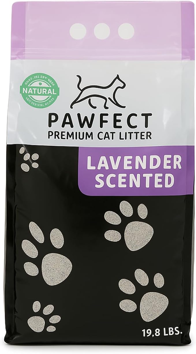 Lavender Scented Clumping Cat Litter – 17.2 lb / 9L, Dust-Free, Odor Control-Mewly Pet