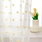 MYSKY HOME 95 Inch Length Long Pom Pom Curtains for Bedroom, Living Room & Sliding Doors - Yellow Sheer, Mustard Backdrop - 52 x 95 in, 2 Panels