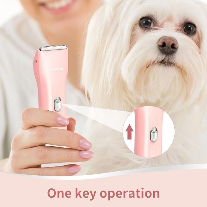 Dog Cat Home Hair Waterproof Clipper Portable Electric USB Rechargeable Pet Grooming Tools Low Noise Shaver Cordless Trimmer for Small and Large Pets-Mewly Pet