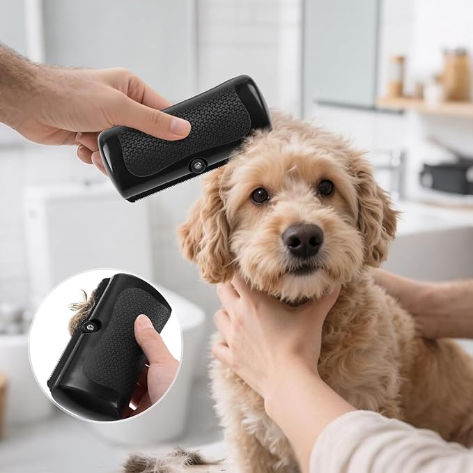 Deshedding Dog Brush Grooming Tool – Pet Hair Remover Comb for Shedding, Rhykin Brush for Short and Long Hair, Pet Groompro Deshedding Brush for Dogs,Cats,Rabbits, Horses Matted Loose Hair-Mewly Pet