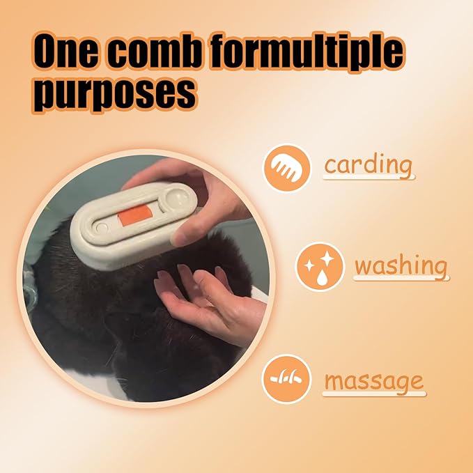 Steam Brush for Cats Dog Steam Brush,3 in 1 Pet Grooming Comb for Shedding,1PCS-Mewly Pet