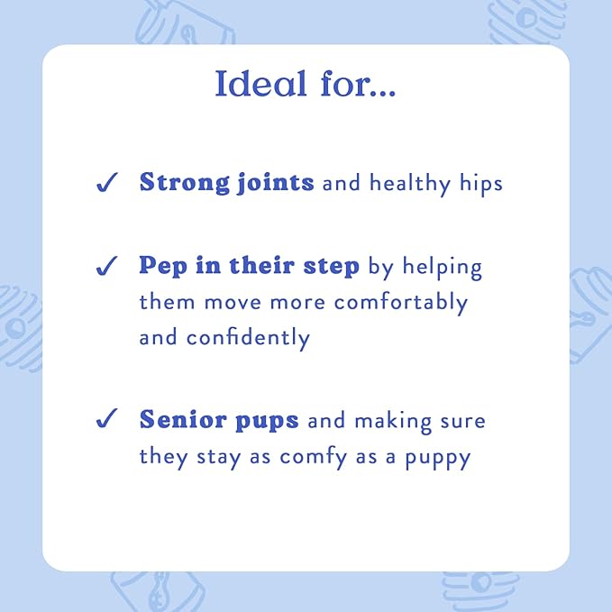 Bocce's Bakery Hip & Joint Supplement for Dogs, Daily Chews Made in The USA with Glucosamine, MSM, and Chondroitin, Supports Healthy Joints, Peanut Butter & Honey, 60 ct-Mewly Pet