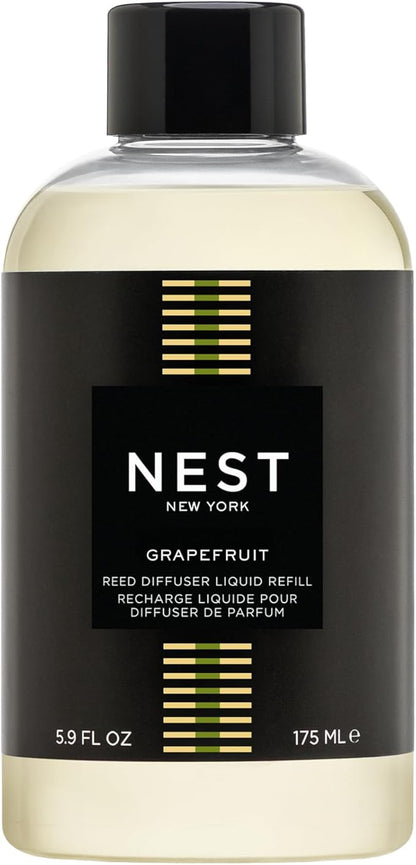 NEST New York Reed Diffuser Liquid Refill, Grapefruit - 5.9 fl oz - Fragrance for Up to 90 Days - Flame Free