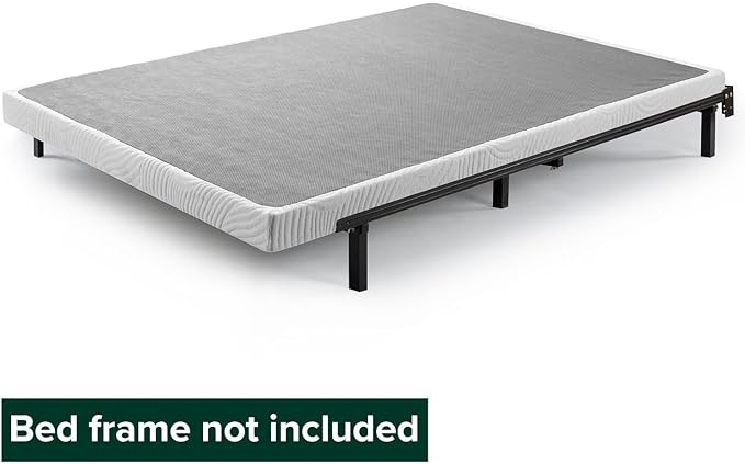 ZINUS Quick Lock Metal Smart Box Spring, 4 Inch Mattress Foundation, Strong Metal Structure, Easy Assembly, Twin, White