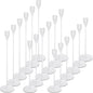 Set of 18 Tall Candlestick Holders Thin Metal Taper Candle Holders for Table Centerpiece Modern Decorative Pillar Candle Sticks Stand for Home Wedding Christmas Decoration(White)