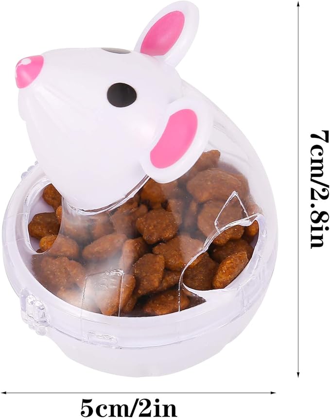 2Pcs Cat Treat Dispenser Toy, Mouse Shape Cat Interactive Toy and Food Dispenser for Pet Increases IQ Interactive & Food Dispensing-Mewly Pet