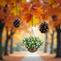 Artificial Hanging Flowers Basket, 12 UV-Resistant Bundles of Realistic Fake Flowers, Faux Plants for Outdoor Decor, Home, Garden, Porch, Patio, Spring & Summer Decorations, White