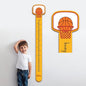 Personalized Growth Chart for Wall, Wooden Height Chart for Kids, Cute Height Measurement for Child/Girls/Boys, Baby and Toddler's Playroom/Kid's Room/Nursery Decor, Basketball